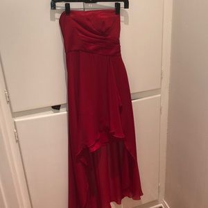 Red strapless dress - Prom
